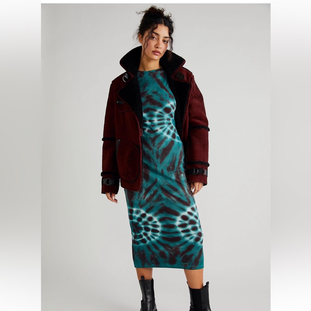 Free People Tie Dye YFB Dax Rib Dress